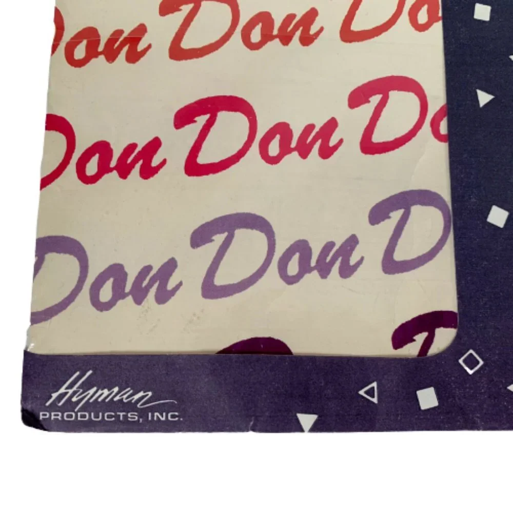 Vintage New DON Personalized Gift Wrap One Sheet